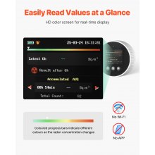 Radon Air Quality Meter Detector for Home 3.3Bq to 37kBq/m³ Battery Powered