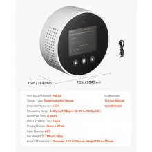 Radon Air Quality Meter Detector for Home 3.3Bq to 37kBq/m³ Battery Powered