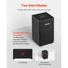 Home Radon Meter Detector 2Bq to 20kBq/m³ Rechargeable Color LCD Display