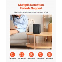 Home Radon Meter Detector 2Bq to 20kBq/m³ Rechargeable Color LCD Display