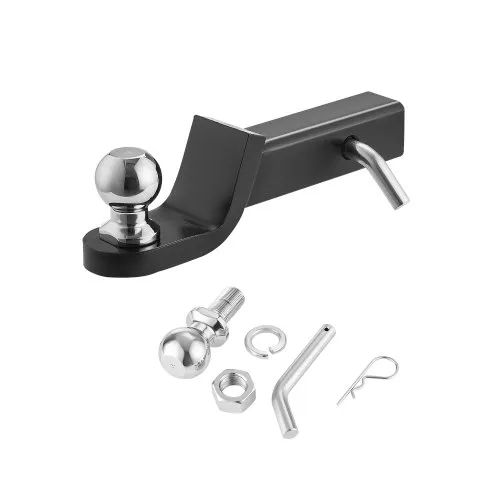 VEVOR Trailer Hitch, Fits 50 mm Receiver, Trailer Hitch Ball Mount with 50 mm Ball and Pin, 3400 kg Towing Capacity Ball Hitch, 50 mm Drop, Tow Hitch for Heavy Duty Truck with Carbon Steel, Black