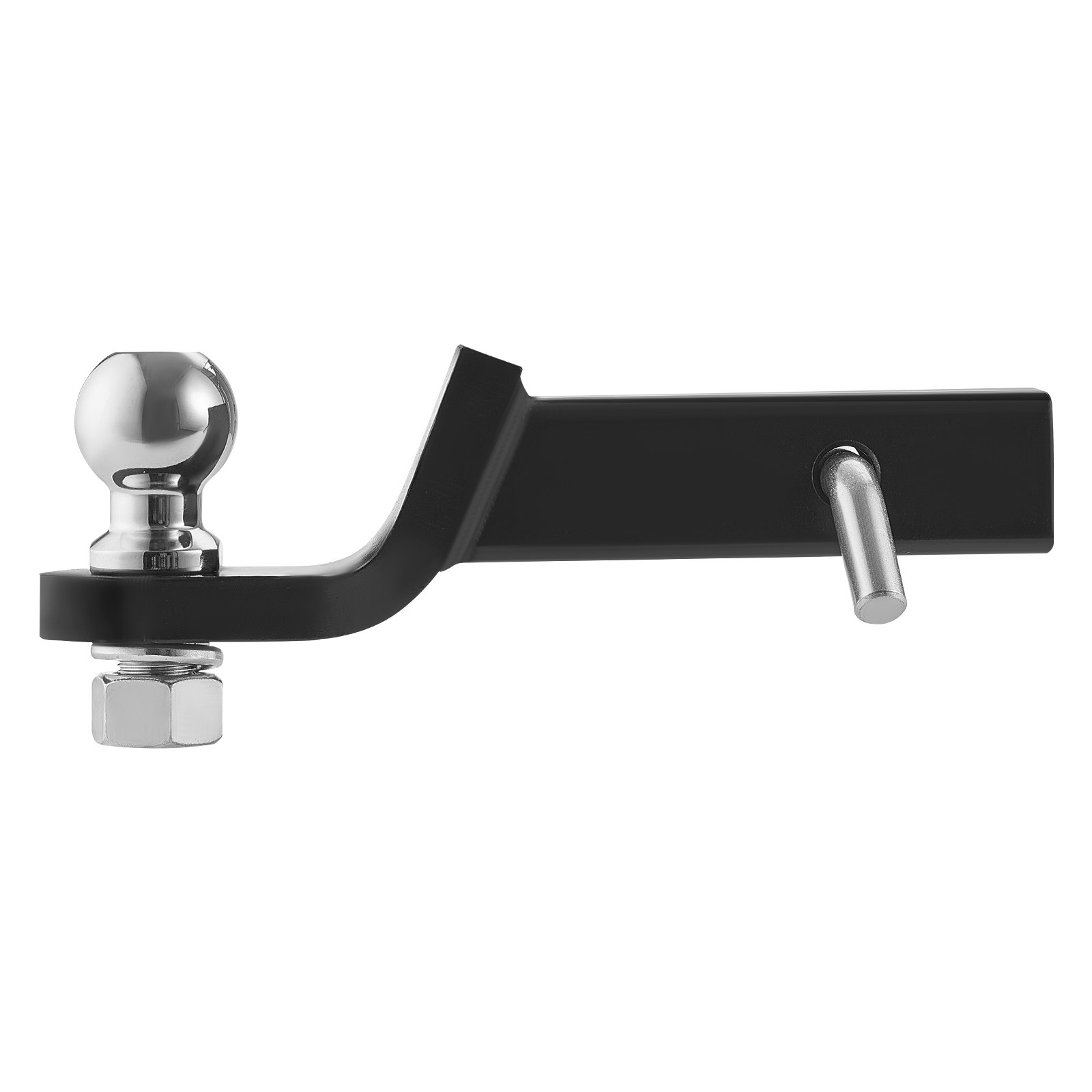 VEVOR Trailer Hitch, Fits 50 mm Receiver, Trailer Hitch Ball Mount with 50 mm Ball and Pin, 3400 kg Towing Capacity Ball Hitch, 50 mm Drop, Tow Hitch for Heavy Duty Truck with Carbon Steel, Black