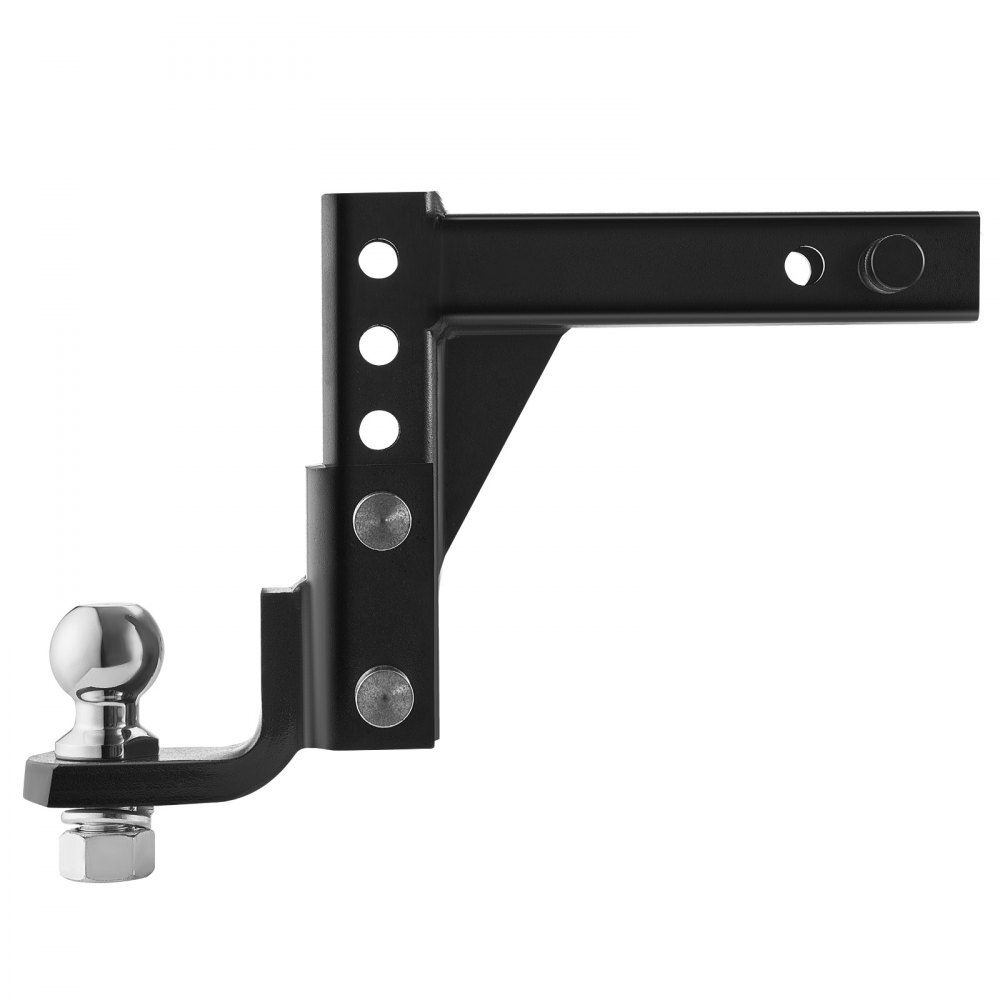 VEVOR Adjustable Trailer Hitch, Fit 50 mm Receiver, Trailer Hitch Ball Mount with 50 mm Ball & Pin, 3400 kg Capacity Ball Hitch, 22.9 cm Drop, Tow Hitch for Heavy Duty Truck with Carbon Steel, Black