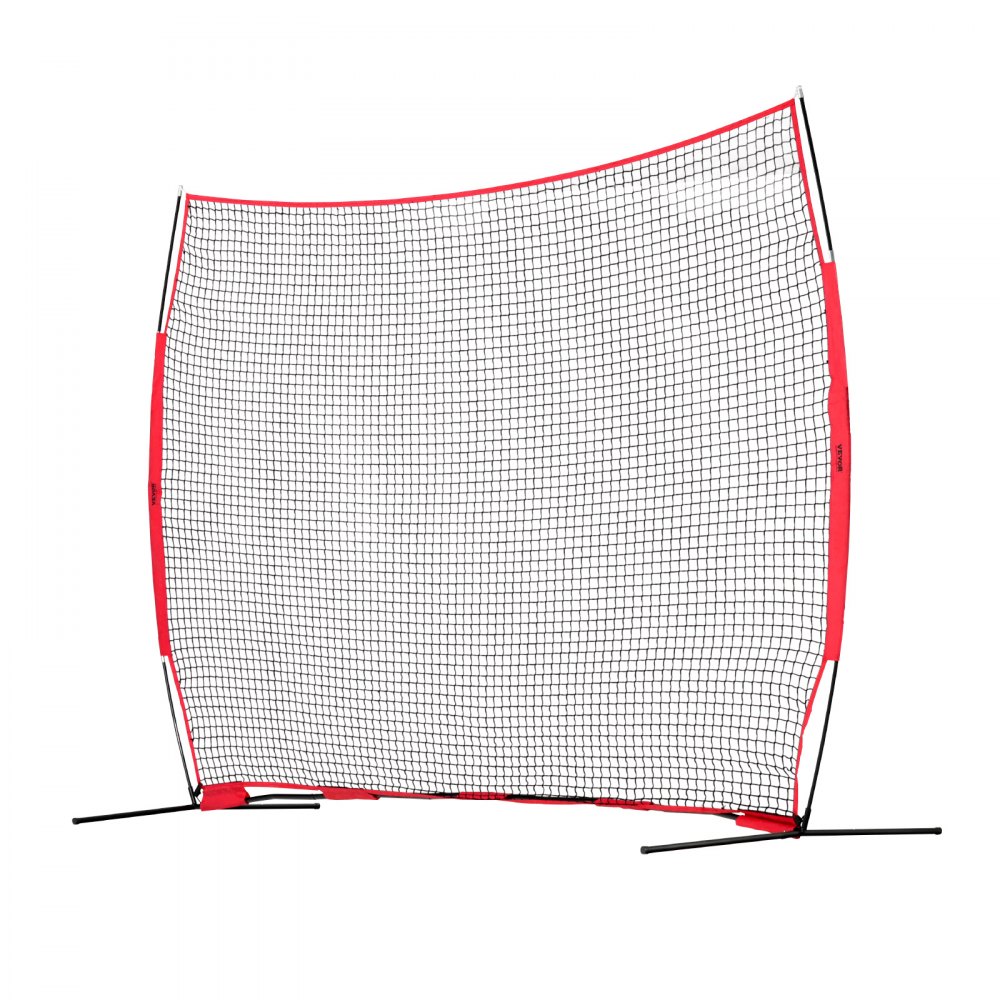 VEVOR Barricade Backstop Net, 12x9 ft Ball Sports Barrier Netting, Portable Practice Equipment with Carry Bag, Protection Screen for Baseball Softball Lacrosse Soccer Hockey Training, for Backyard