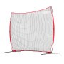 VEVOR Barricade Backstop Net, 12x9 ft Ball Sports Barrier Netting, Portable Practice Equipment with Carry Bag, Protection Screen for Baseball Softball Lacrosse Soccer Hockey Training, for Backyard