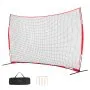 VEVOR Barricade Backstop Net, 16x10 ft Ball Sports Barrier Netting, Portable Practice Equipment with Carry Bag, Protection Screen for Baseball Softball Lacrosse Soccer Hockey Training, for Backyard