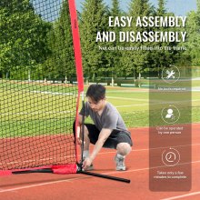 VEVOR Baricade Backstop Net, 16 x 10 ft plasă pentru sport cu minge, echipament portabil de antrenament cu geantă de transport, ecran de protecție pentru antrenament de baseball, softball, lacrosse, hochei, pentru curte