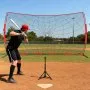 VEVOR Barricade Backstop Net, 20x10 ft Ball Sports Barrier Netting, Portable Practice Equipment with Carry Bag, Protection Screen for Baseball Softball Lacrosse Soccer Hockey Training, for Backyard