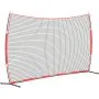 VEVOR Barricade Backstop Net, 20x10 ft Ball Sports Barrier Netting, Portable Practice Equipment with Carry Bag, Protection Screen for Baseball Softball Lacrosse Soccer Hockey Training, for Backyard