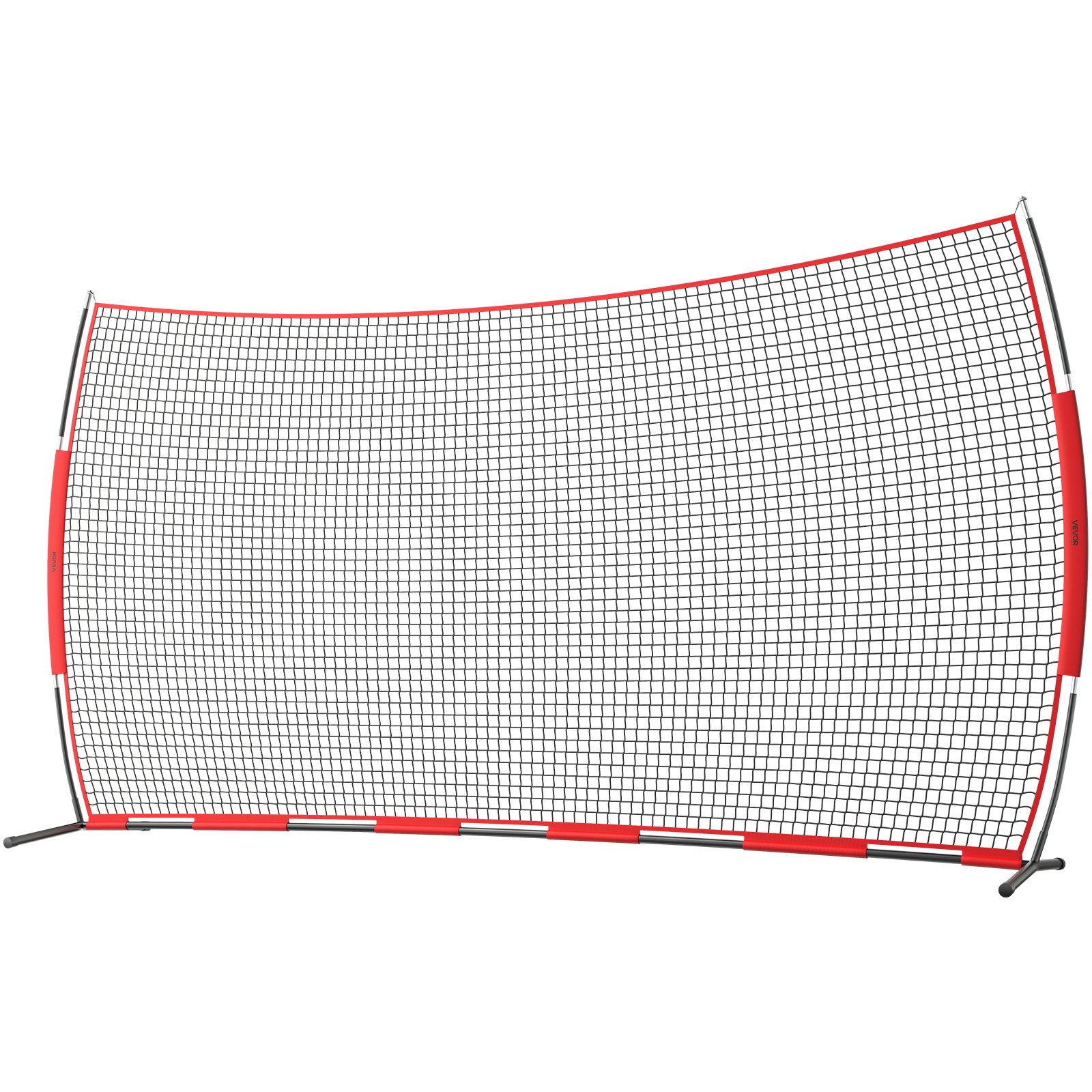 VEVOR Barricade Backstop Net, 20x10 ft Ball Sports Barrier Netting, Portable Practice Equipment with Carry Bag, Protection Screen for Baseball Softball Lacrosse Soccer Hockey Training, for Backyard