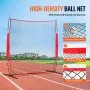 VEVOR Barricade Backstop Net, 7x7 ft Ball Sports Barrier Netting, Portable Practice Equipment with Carry Bag, Protection Screen for Baseball Softball Lacrosse Soccer Hockey Training, for Backyard