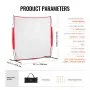 VEVOR Barricade Backstop Net, 7x7 ft Ball Sports Barrier Netting, Portable Practice Equipment with Carry Bag, Protection Screen for Baseball Softball Lacrosse Soccer Hockey Training, for Backyard