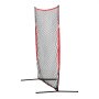VEVOR Barricade Backstop Net, 7x7 ft Ball Sports Barrier Netting, Portable Practice Equipment with Carry Bag, Protection Screen for Baseball Softball Lacrosse Soccer Hockey Training, for Backyard