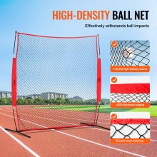 VEVOR Barricade hátvédő háló, 7x7 láb labdás akadályháló, hordozható gyakorlófelszerelés hordtáskával, védőrács baseball Softball lacrosse foci jégkorong edzéshez, hátsó udvarra