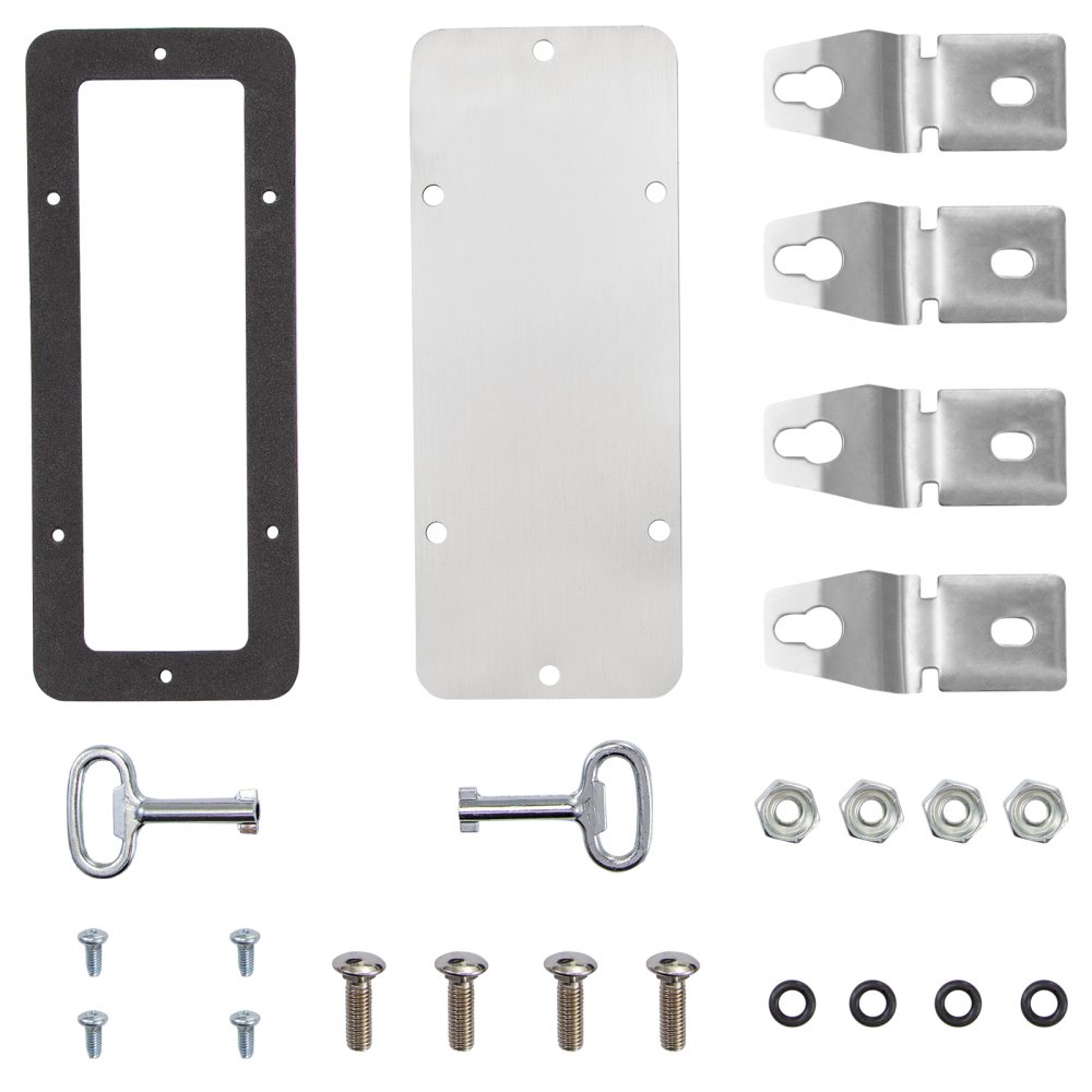 Kryt VEVOR NEMA z nerezové oceli, 300 x 300 x 200 mm, elektrická krabice NEMA 4X z oceli, krytí IP66, vodotěsná a prachotěsná, venkovní/vnitřní elektrická rozvodná krabice, s montážní deskou