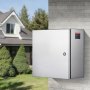 Caja de acero inoxidable VEVOR NEMA, 12 x 12 x 8', NEMA 4X, caja eléctrica de acero, IP66, resistente al agua y al polvo, caja de conexiones eléctricas para exteriores e interiores, con placa de montaje.