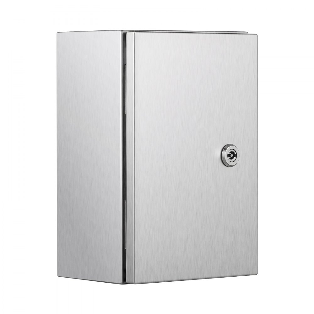 VEVOR NEMA Stainless Steel Enclosure, 12 x 8 x 6\'\' NEMA 4X Steel Electrical Box, IP66 Waterproof & Dustproof, Outdoor/Indoor Electrical Junction Box, with Mounting Plate