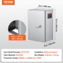 VEVOR NEMA Stainless Steel Enclosure, 12 x 8 x 6\'\' NEMA 4X Steel Electrical Box, IP66 Waterproof & Dustproof, Outdoor/Indoor Electrical Junction Box, with Mounting Plate
