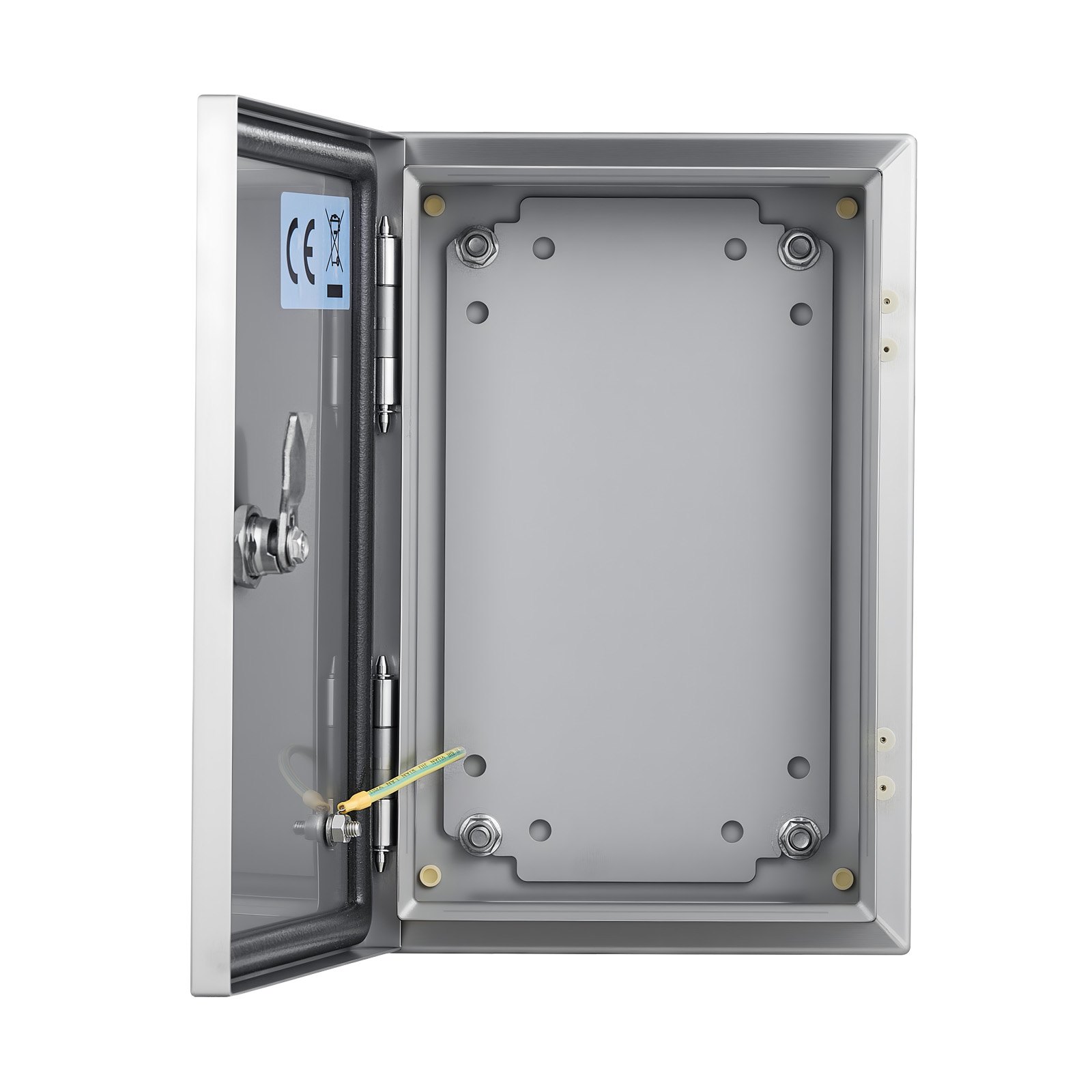 VEVOR NEMA Stainless Steel Enclosure, 12 x 8 x 6\'\' NEMA 4X Steel Electrical Box, IP66 Waterproof & Dustproof, Outdoor/Indoor Electrical Junction Box, with Mounting Plate