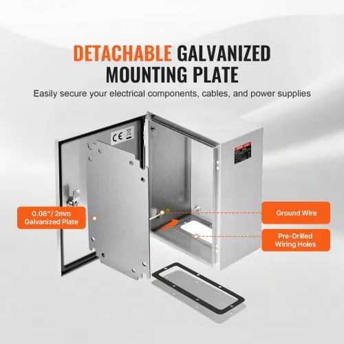 Coffret électrique étanche IP65 - 700 X 500 X 245 Mm Avec Plaque De Fond