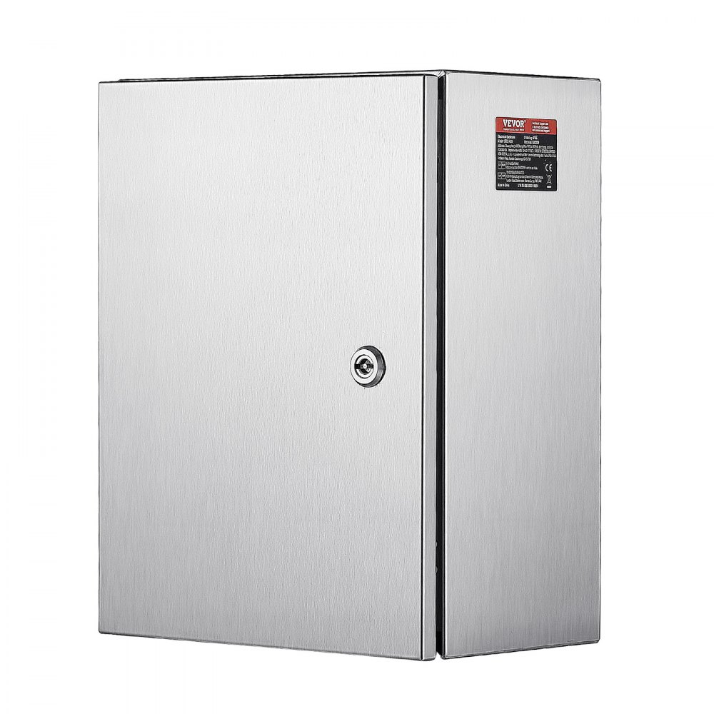 VEVOR NEMA Stainless Steel Enclosure, 16 x 12 x 8\'\' NEMA 4X Steel Electrical Box, IP66 Waterproof & Dustproof, Outdoor/Indoor Electrical Junction Box, with Mounting Plate