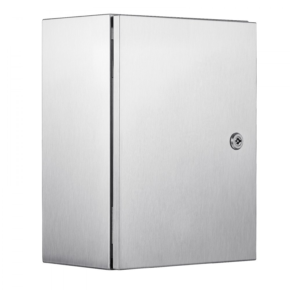 VEVOR NEMA Stainless Steel Enclosure, 16 x 12 x 8\'\' NEMA 4X Steel Electrical Box, IP66 Waterproof & Dustproof, Outdoor/Indoor Electrical Junction Box, with Mounting Plate