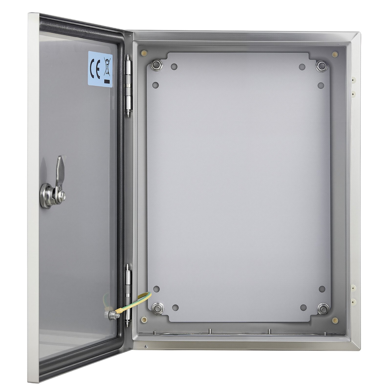 VEVOR NEMA Stainless Steel Enclosure, 16 x 12 x 8\'\' NEMA 4X Steel Electrical Box, IP66 Waterproof & Dustproof, Outdoor/Indoor Electrical Junction Box, with Mounting Plate