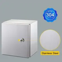VEVOR NEMA Stainless Steel Enclosure, 16 x 16 x 8'' NEMA 4X Steel Electrical Box, IP66 Waterproof & Dustproof, Outdoor/Indoor Electrical Junction Box, with Mounting Plate