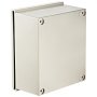 VEVOR fiberglass electrical enclosure with four screw holes and a hinged side.