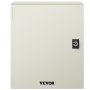 VEVOR fiberglass electrical enclosure with lock and plain cream-colored surface.