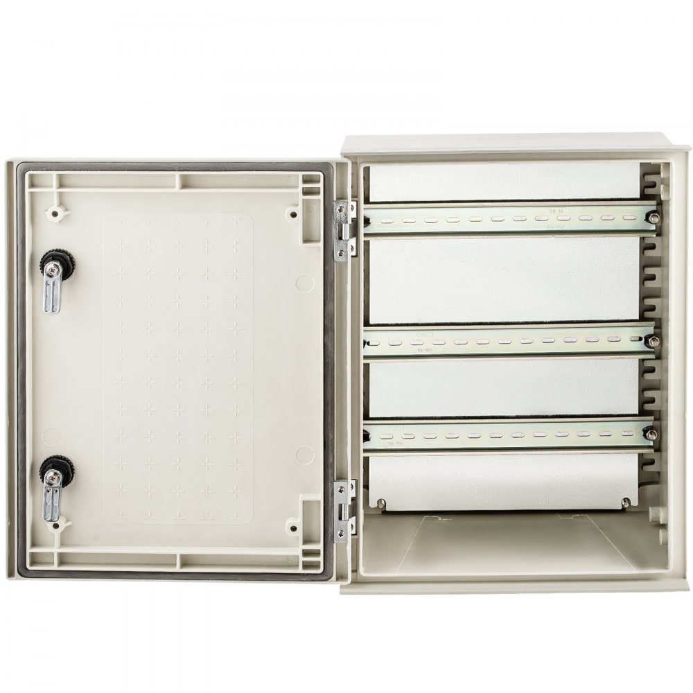 VEVOR NEMA Steel Enclosure, 16 x 12 x 8\'\' NEMA 4X Fiberglass Electrical Box, IP66 Waterproof & Dustproof, Outdoor/Indoor Electrical Junction Box, with Mounting Plate(40 x 30 x 20 cm)
