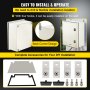 VEVOR NEMA Steel Enclosure, 16 x 12 x 8\'\' NEMA 4X Fiberglass Electrical Box, IP66 Waterproof & Dustproof, Outdoor/Indoor Electrical Junction Box, with Mounting Plate(40 x 30 x 20 cm)