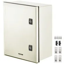 VEVOR NEMA Steel Enclosure, 16 x 12 x 8\'\' NEMA 4X Fiberglass Electrical Box, IP66 Waterproof & Dustproof, Outdoor/Indoor Electrical Junction Box, with Mounting Plate(40 x 30 x 20 cm)