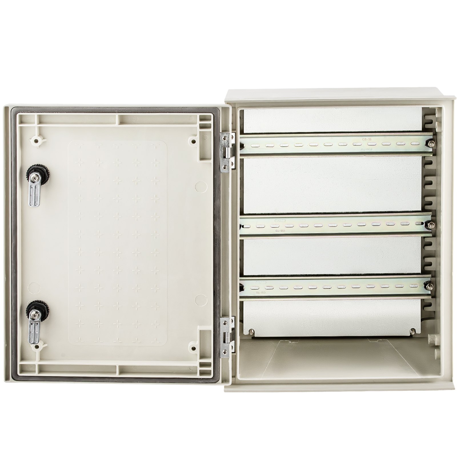 VEVOR NEMA Steel Enclosure, 16 x 12 x 8\'\' NEMA 4X Fiberglass Electrical Box, IP66 Waterproof & Dustproof, Outdoor/Indoor Electrical Junction Box, with Mounting Plate(40 x 30 x 20 cm)