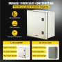 VEVOR Fiberglass Enclosure 15.7 x 15.7 x 7.9" Electrical Enclosure Box NEMA 3X Electronic Equipment Enclosure Box IP65 Weatherproof Wall-Mounted Electrical Enclosure With Hinges & Quarter-Turn Latches