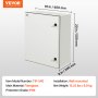 VEVOR Fiberglass Enclosure Electrical Enclosure Box 50x40x20 cm Wall Mount