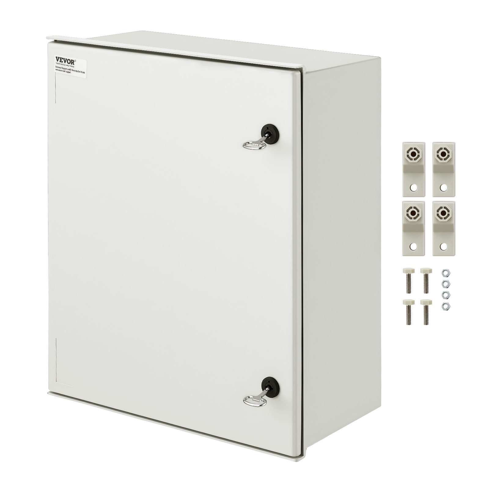 VEVOR NEMA Enclosure, 20 x 16 x 8 inches, NEMA 4X Fiberglass Steel Electrical Box, IP66 Waterproof & Dustproof Hinged Junction Box for Outdoor Indoor Use, with Mounting Plate(50x40x20 cm))