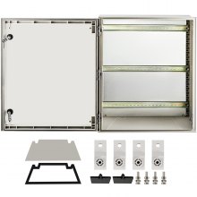 VEVOR Fiberglass Enclosure Electrical Enclosure Box 23.6 x 19.7 x9.1" Wall Mount