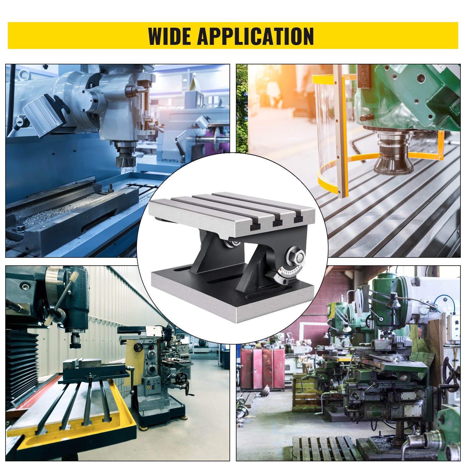 VEVOR Tilting Milling Table 5x6" Adjustable Swivel Angle Plate 0-90° Adjustable