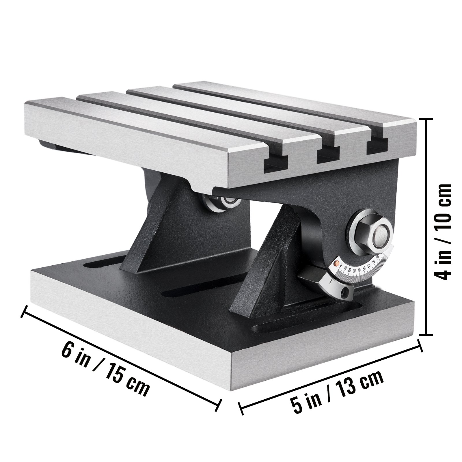 VEVOR Tilting Milling Table 5x6" Adjustable Swivel Angle Plate 0-90° Adjustable