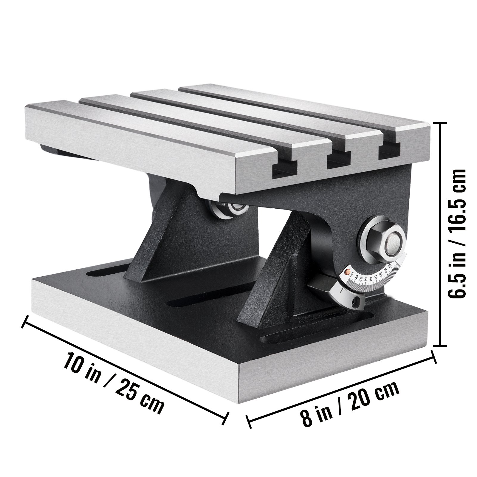 Vevor Tilting Milling Table Adjustable Swivel Angle Plate 8x10" Milling Machine