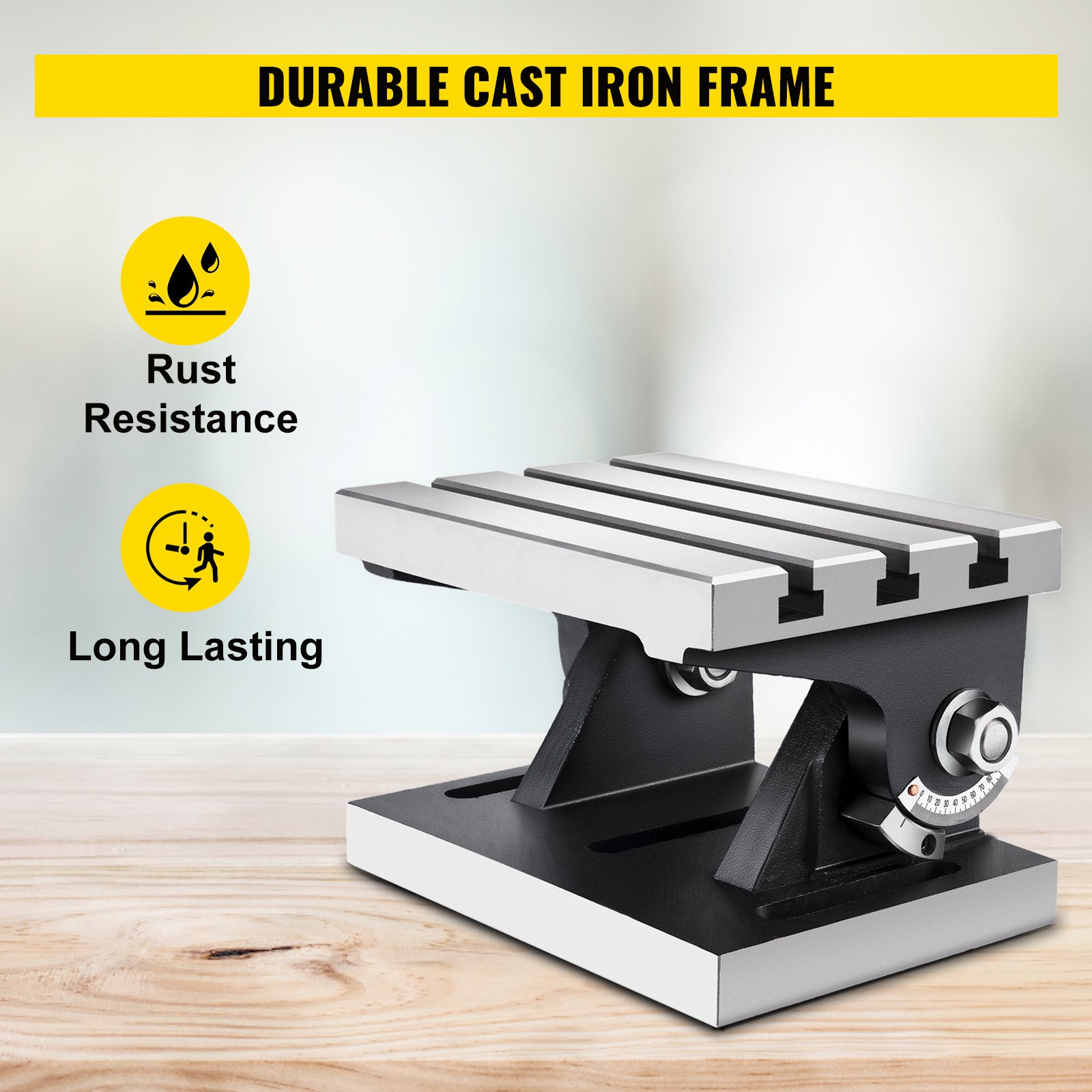 Vevor Quality Tilting Table 8 X 10 For Milling Machine-engineering Tools 0-90°