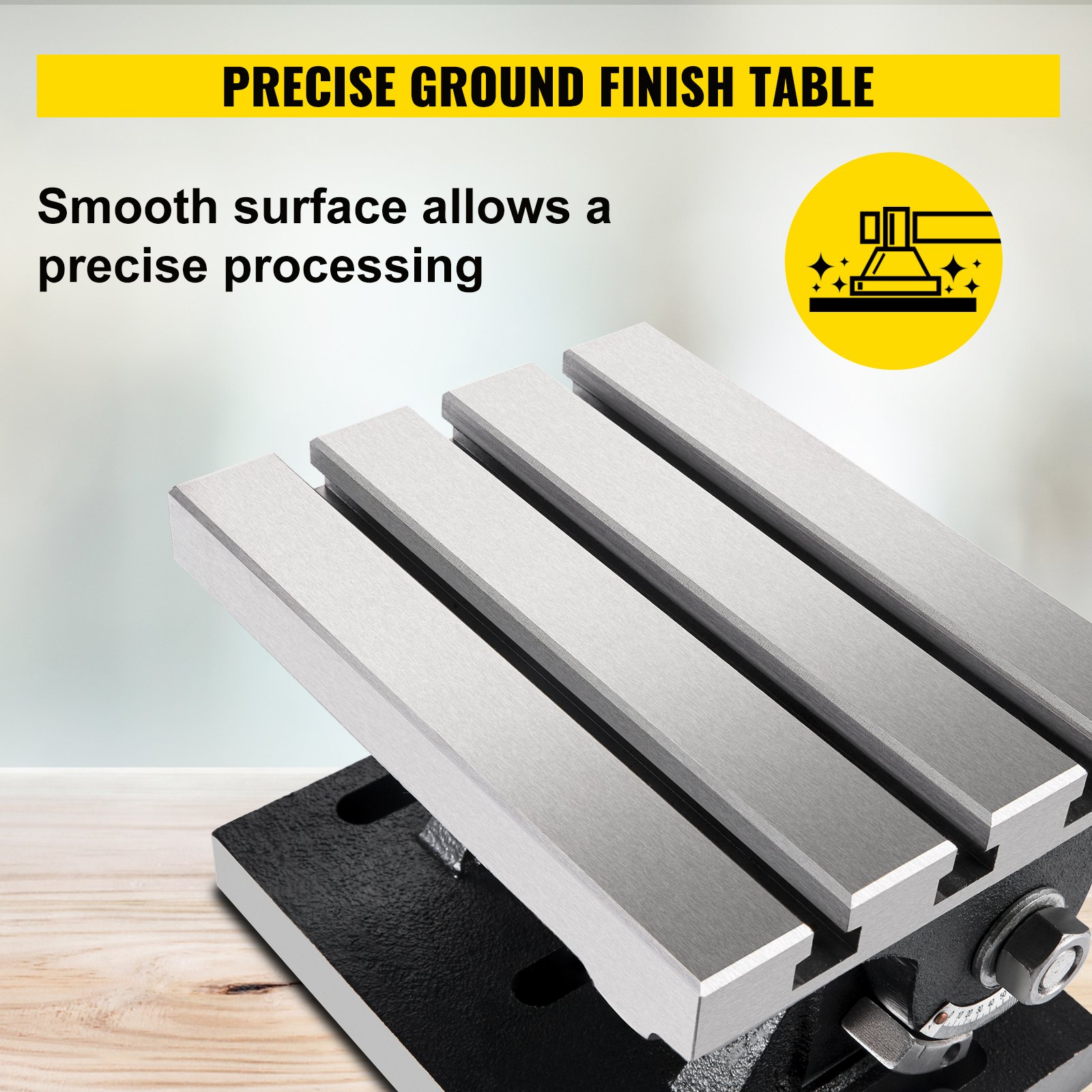 Vevor Quality Tilting Table 8 X 10 For Milling Machine-engineering Tools 0-90°