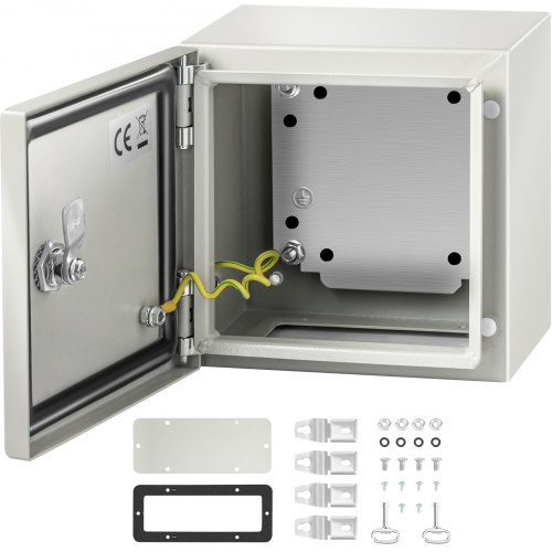 VEVOR NEMA Metal Case, 8x8x6'' NEMA 4X Metal Electric Enclosure, IP66 Water & Dust Resistant, Suitable for Both Outdoor & Indoor Electrical Connections
