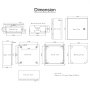 VEVOR NEMA Steel Enclosure, 12 x 12 x 6\'\' NEMA 4X Steel Electrical Box, IP66 Waterproof & Dustproof, Outdoor/Indoor Electrical Junction Box, with Mounting Plate