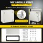 VEVOR NEMA Steel Enclosure, 30 x 30 x 15 cm NEMA 4X Steel Electrical Box, IP66 Waterproof & Dustproof, Outdoor/Indoor Electrical Junction Box, with Mounting Plate