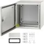VEVOR NEMA Steel Enclosure, 12 x 12 x 8'' NEMA 4X Steel Electrical Box, IP66 Waterproof & Dustproof, Outdoor/Indoor Electrical Junction Box, with Mounting Plate