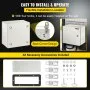 VEVOR NEMA Steel Enclosure, 12 x 12 x 8\'\' NEMA 4X Steel Electrical Box, IP66 Waterproof & Dustproof, Outdoor/Indoor Electrical Junction Box, with Mounting Plate