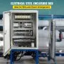VEVOR Steel Electrical Box 16'' x 12'' x 8'' Electrical Enclosure Box, Carbon Steel Hinged Junction Box, IP65 Weatherproof Metal Box Wall-Mounted Electronic Equipment Enclosure Box with Mounting Plate