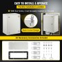 VEVOR Steel Electrical Box 40 x 30 x 20 cm Electrical Enclosure Box, Carbon Steel Hinged Junction Box, IP65 Weatherproof Metal Box Wall-Mounted Electronic Equipment Enclosure Box with Mounting Plate